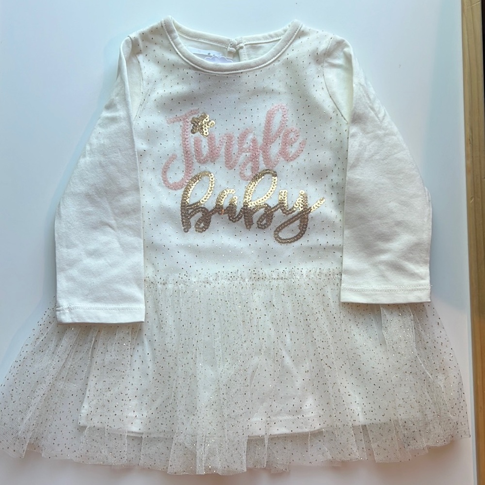 Mud Pie Jingle Baby Dress 6-9 Months
